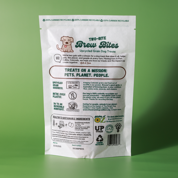 Garden of Oz Brew Bites Peanut Butter Dog Treats