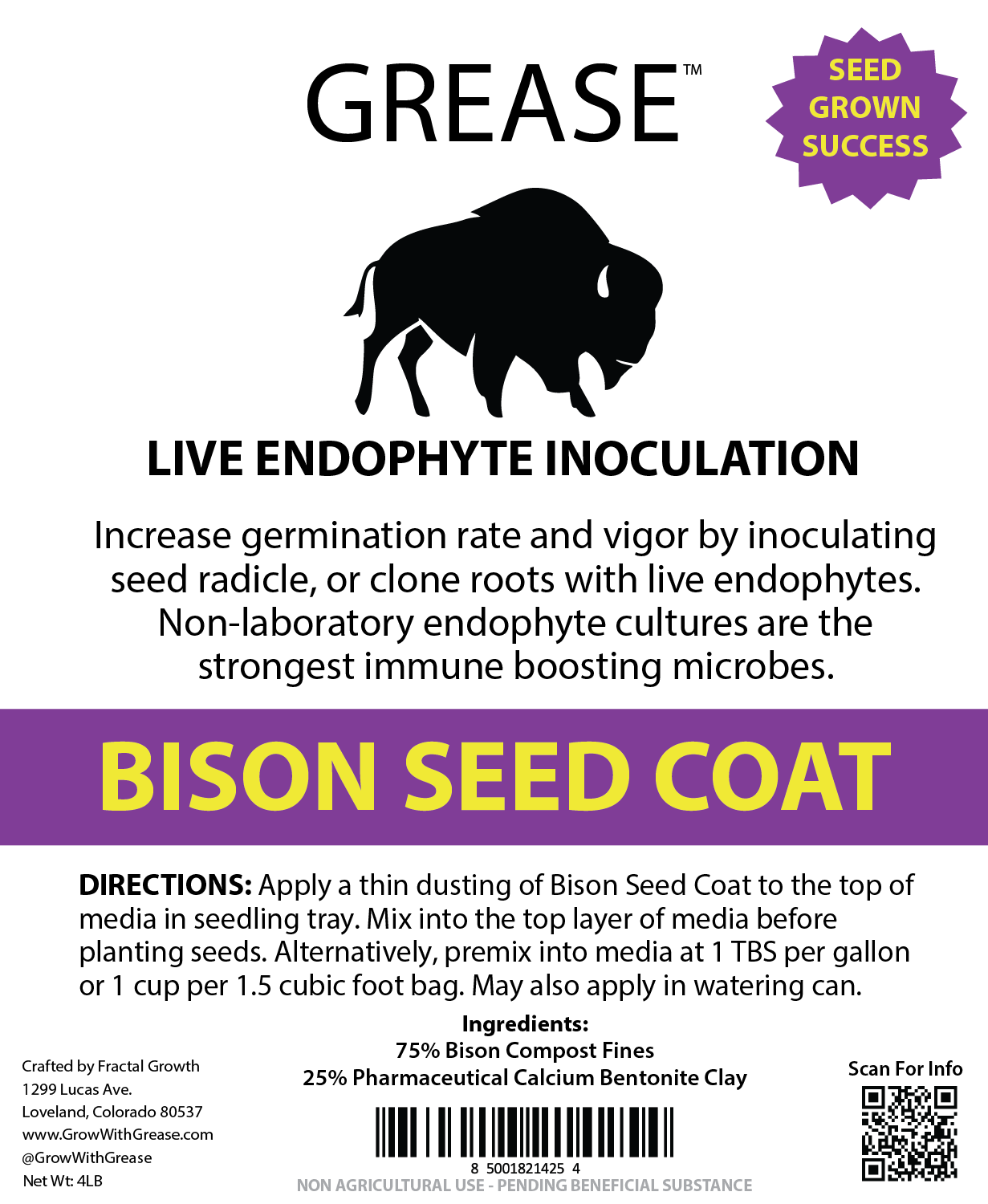 GREASE Bison Seed Coat 8 oz