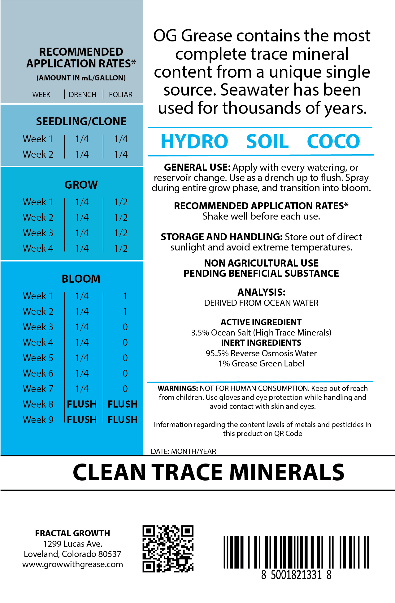 OG GREASE Trace Booster 1 Liter