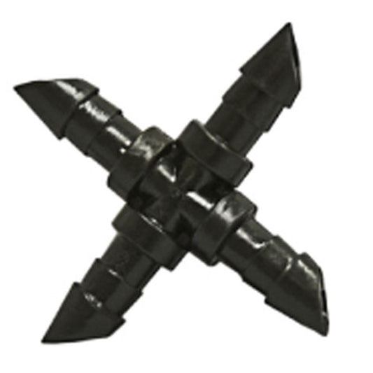 1/4'' Barbed Cross Connector 10 pk