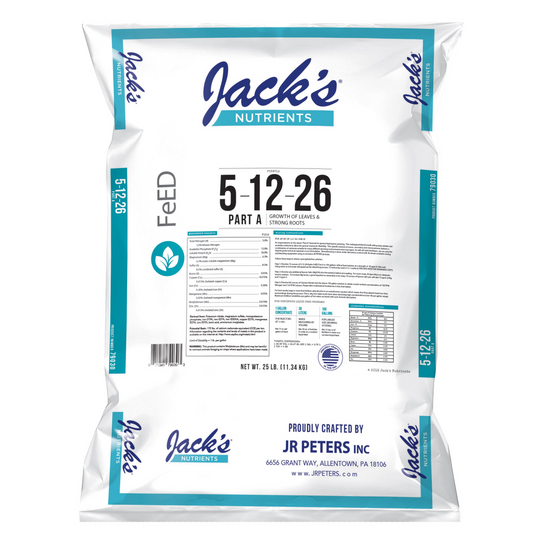 Jack's Nutrients 5-12-26 Part A Fertilizer 25lb