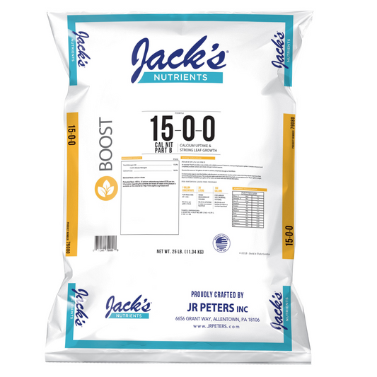 Jack's Nutrients 15-0-0 Calcium Nitrate Part B Fertilizer 25lb