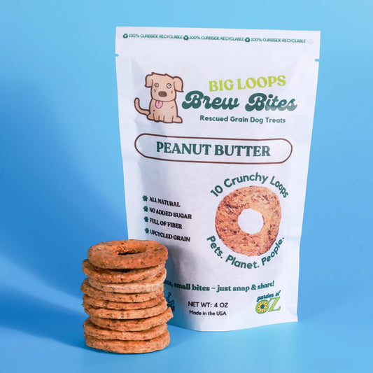 Brew Bites Big Loops Peanut Butter Dog Treats 4 oz