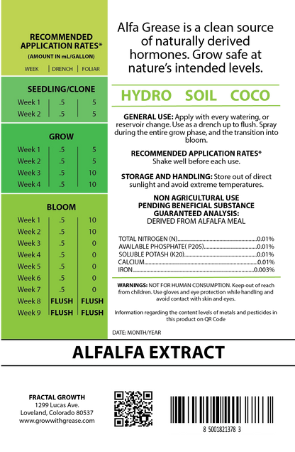 Alfa GREASE - Alfalfa Tea Extract for Yield Increase