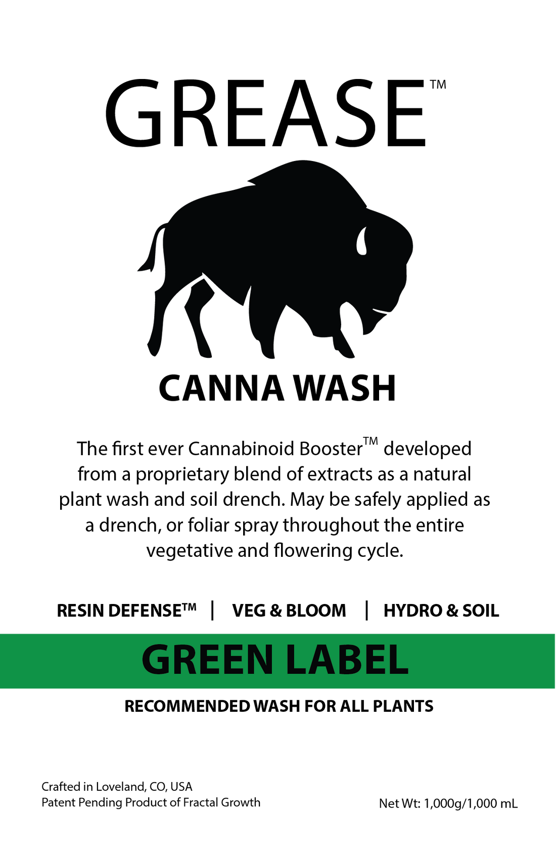 GREASE Green Label Plant Wash