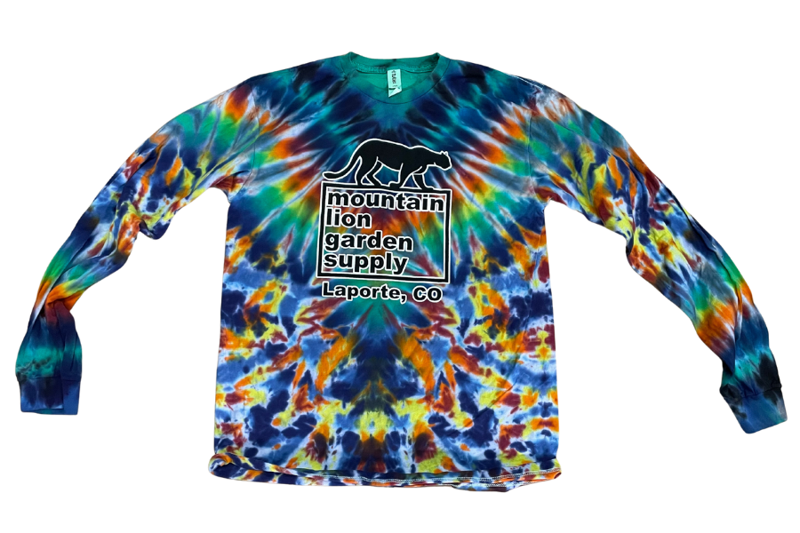 Mountain Lion Tie-Dye Long-Sleeve T-Shirt