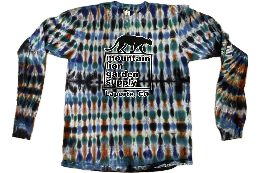 Mountain Lion Tie-Dye Long-Sleeve T-Shirt