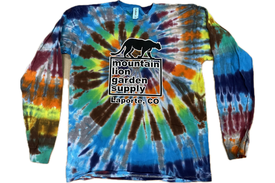 Mountain Lion Tie-Dye Long-Sleeve T-Shirt