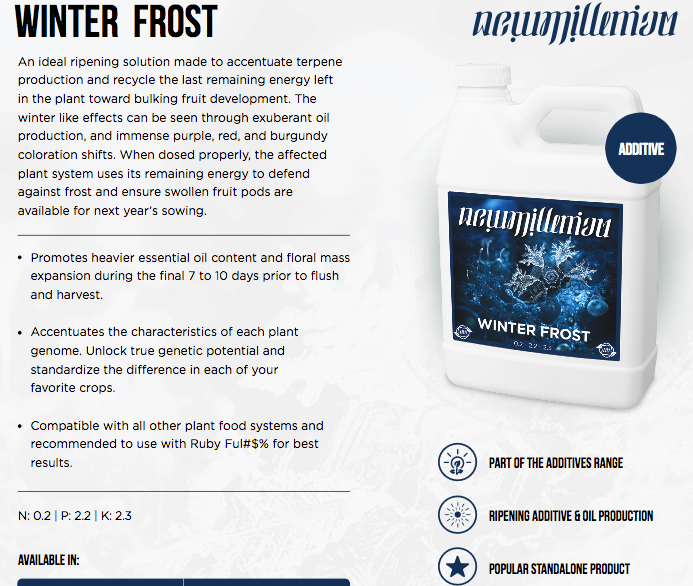 New Millenium Winter Frost 32 oz - Fort Collins Mountain Lion Garden Supply